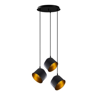 Metal Sıvama 3Lü Tepsi Sarkıt Pütürlü Siyah Fas-192Black-3