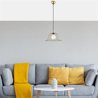 Boey Tekli Tel Sarkıt Avize Parlak Gold, Modern Dekoratif Metal Lamba BOEY-11391