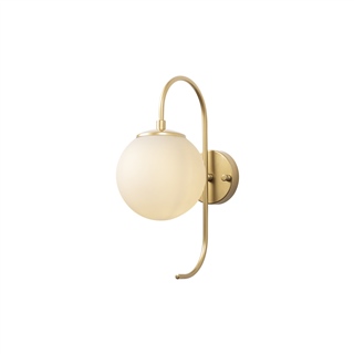 Modern Gold Aplik Beyaz Cam Küre E14Duy,Dekoratif Yatak Başı Salon Antre Duvar Lambası,JEWEL-10565