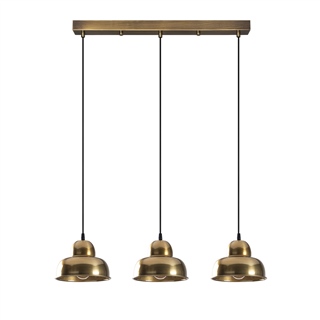 Metal Sıvama 3Lü Sıralı Sarkıt Eskitme Gold Cakır-180Vıntage-2