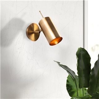 Metal Sıvama Tekli Aplik Parlak Gold Sılındırkem-6382