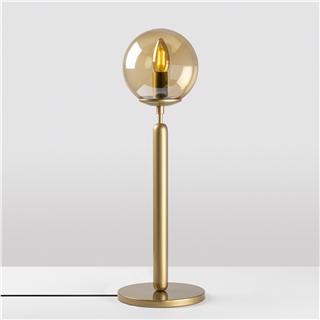 Bal Camlı Metal Masa Lambası Küre Glop Başlık E14 Duy Modern Salon Abajur,KING-11462