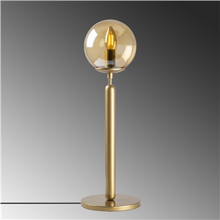 Bal Camlı Metal Masa Lambası Küre Glop Başlık E14 Duy Modern Salon Abajur,KING-11462