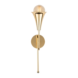 Metal Sıvama Tekli Aplik Gold Kaplama Sarmal-3051