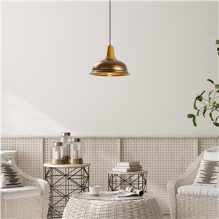 Metal Sıvama Tekli Sarkıt Mat Gold Kurek-11560