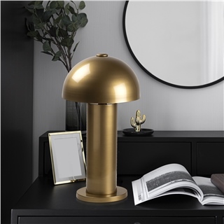 Metal Sıvama Tekli Masa Lambası Parlak Gold Mıxed-11501