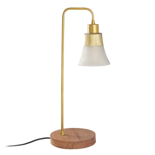 Camlı Tekli Masa Lambası Gold Natural Foca-N-127