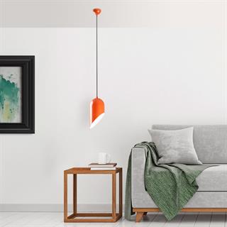 Kesik Sıvama Rustik Sarkıt Avize Turuncu, Endüstriyel Metal Sıvama Tavan Lambası 6161-ORANGE