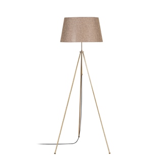 Abajur Başlıklı Tripod Lambader Parlak Gold Trıpod-Nul-4062