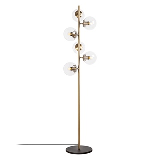 Camlı 6Lı Lambader Parlak Gold Fazlı-10505