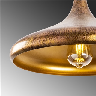 Metal Sıvama Tekli Sarkıt Vintage Gold Barek-11545