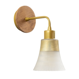 Camlı Tekli Aplik Gold Natural Foca-N-131