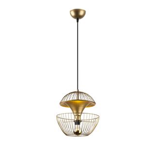 Telmander Geometrik Tel Sarkıt Avize Gold, Modern Art Deko Tasarım Tavan Aydınlatma TELMANDER-11410