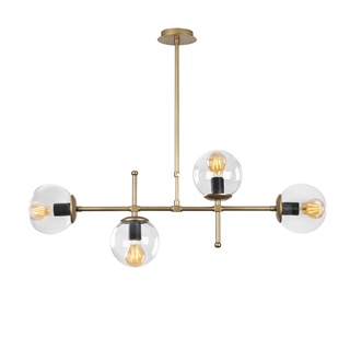 Camlı 4Lü Avize Parlak Gold Mudonı-Mr-951-2