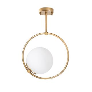 Camlı Tekli Plafönyer Parlak Gold Dolunay-3903
