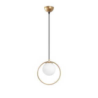 Camlı Tekli Sarkıt Parlak Gold Dolunay-4492