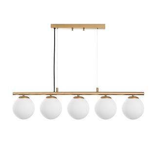 Camlı 5Li Avize Parlak Gold Dual-13764