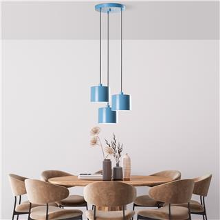 Metal Sıvama 3Lü Tepsi Sarkıt Mavi Duz-195Lıghtblue-3