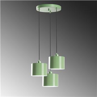 Metal Sıvama 3Lü Tepsi Sarkıt Green Duz-195Mıntgreen-3