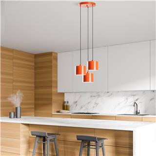 Metal Sıvama 3Lü Tepsi Sarkıt Orange Duz-195Orange-3