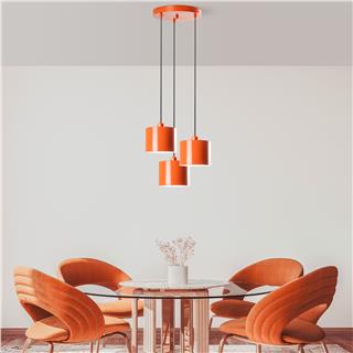 Metal Sıvama 3Lü Tepsi Sarkıt Orange Duz-195Orange-3