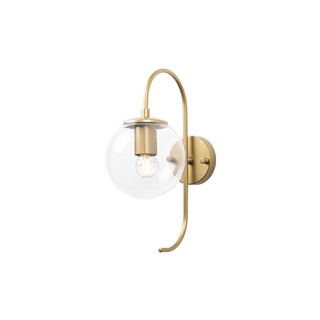 Modern Gold Aplik Şeffaf Cam Küre E14Duy,Dekoratif Yatak Başı Salon Antre Duvar Lambası,JEWEL-10560