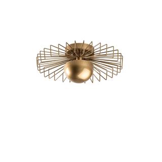 Tel Başlık Model Metal Plafönyer Avize Parlak Gold, Dekoratif Tavan Aydınlatma KAYA-15222-M