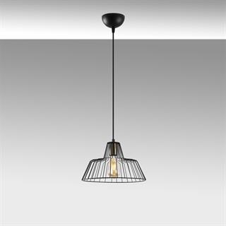 Hakcu Tekli Tel Sarkıt Avize Siyah, Modern Dekoratif Metal Lamba HAKCU-11940