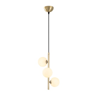 Camlı 3Lü Sarkıt Parlak Gold Domıno-11046