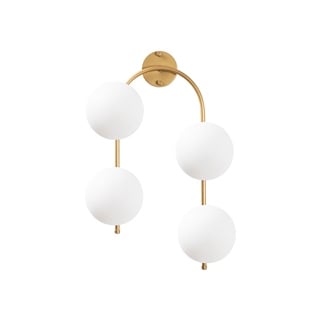 Camlı 4Lü Aplik Parlak Gold Jewel-10605