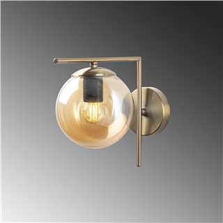 Camlı Tekli Aplik Parlak Gold Flos-7142