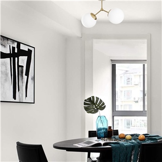 2 Kollu Modern Plafonyer Avize Beyaz Glop Camlı E27 Duy Mutfak,DAMAR-6332
