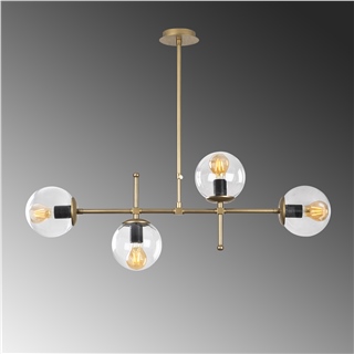 Camlı 4Lü Avize Parlak Gold Mudonı-Mr-951-2