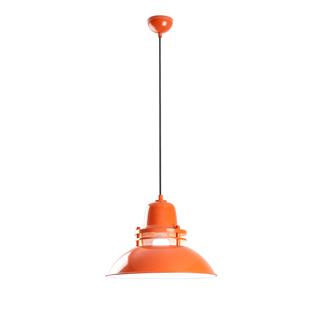 Tibet Retro Tekli Sarkıt Avize Turuncu, Endüstriyel Metal Sıvama Tavan Aydınlatma TIBET-3735-ORANGE