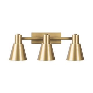 Metal Sıvama 3Lü Aplik Parlak Gold Funnel-13095