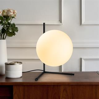 Luminar Modern Glop Cam Başlıklı Masa Lambası Dekoratif Aydınlatma Siyah LUMINAR-14170