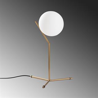 Luminar Modern Glop Cam Başlıklı Masa Lambası Dekoratif Aydınlatma Parlak Gold LUMINAR-14161