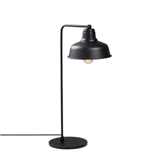 Metal Sıvama Tekli Masa Lambası Pütürlü Siyah Mematı-181Black-Ml