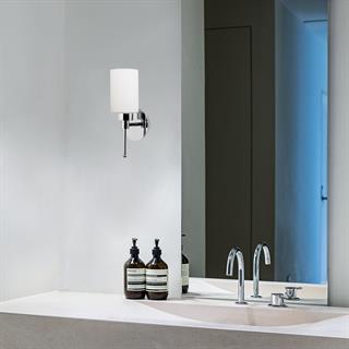 Balcova Modern Tekli Cam Aplik Krom, Dekoratif Duvar Lambası BALCOVA-N-344