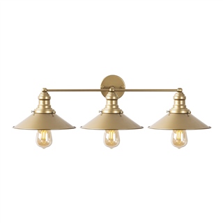 Metal Sıvama 3Lü Aplik Parlak Gold Conıcal-12186