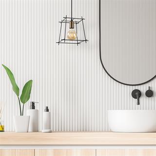 Coman Tekli Tel Sarkıt Avize Siyah, Modern Dekoratif Metal Lamba COMAN-11270
