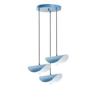 Metal Sıvama 3Lü Tepsi Sarkıt Mavi Eger-Mr-964-Lıghtblue