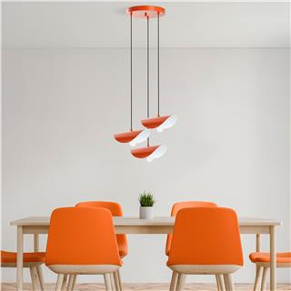 Metal Sıvama 3Lü Tepsi Sarkıt Orange Eger-Mr-964-Orange