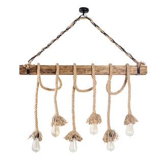 Ahşap 6Lı Avize Natural Ahşap Erebos-104