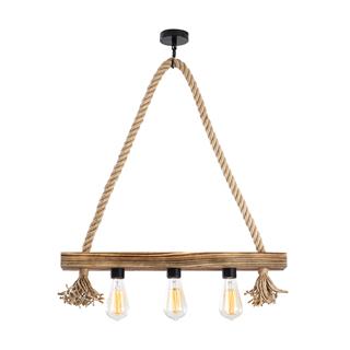 Ahşap 3Lü Avize Natural Ahşap Erebos-105
