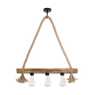 Ahşap 3Lü Avize Natural Ahşap Erebos-105