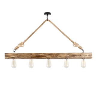 Ahşap 5Li Avize Natural Ahşap Erebos-106