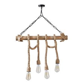 Ahşap 4Lü Avize Natural Ahşap Erebos-112