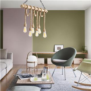 Ahşap 6Lı Avize Natural Ahşap Erebos-113