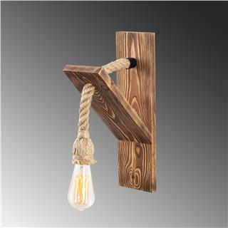 Ahşap Tekli Aplik Natural Ahşap Erebos-115